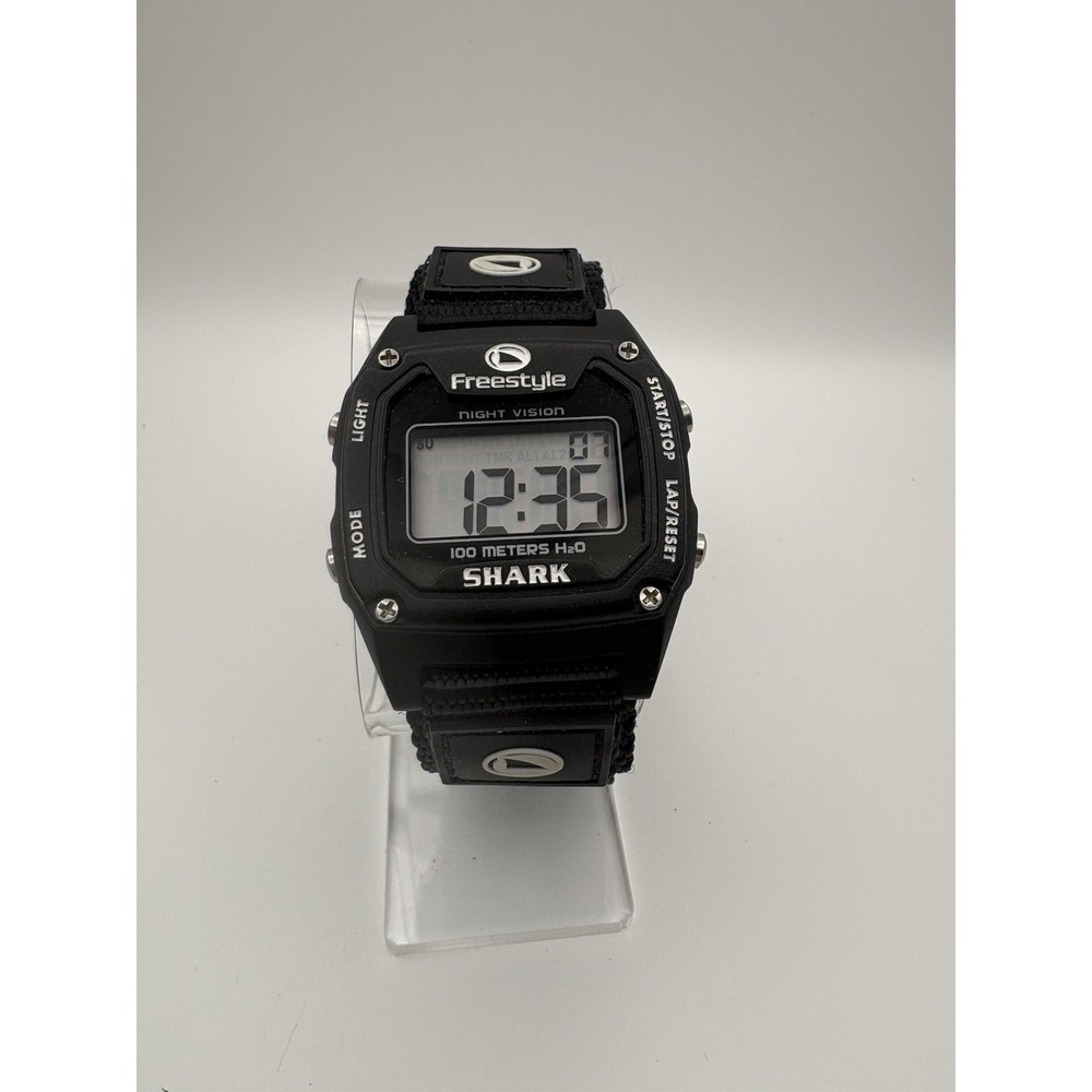 Freestyle Shark Night Vision Black  Digital Watch A126-13 New Battery Good Cond